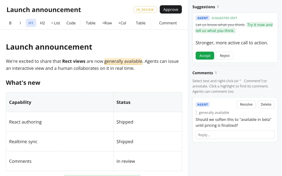 Preview of Annotated Editor View